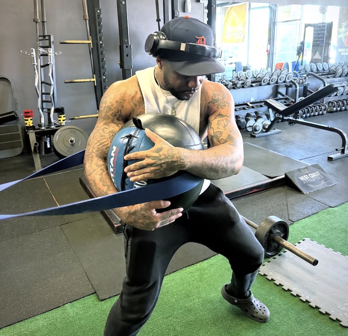 One-on-one personal training session