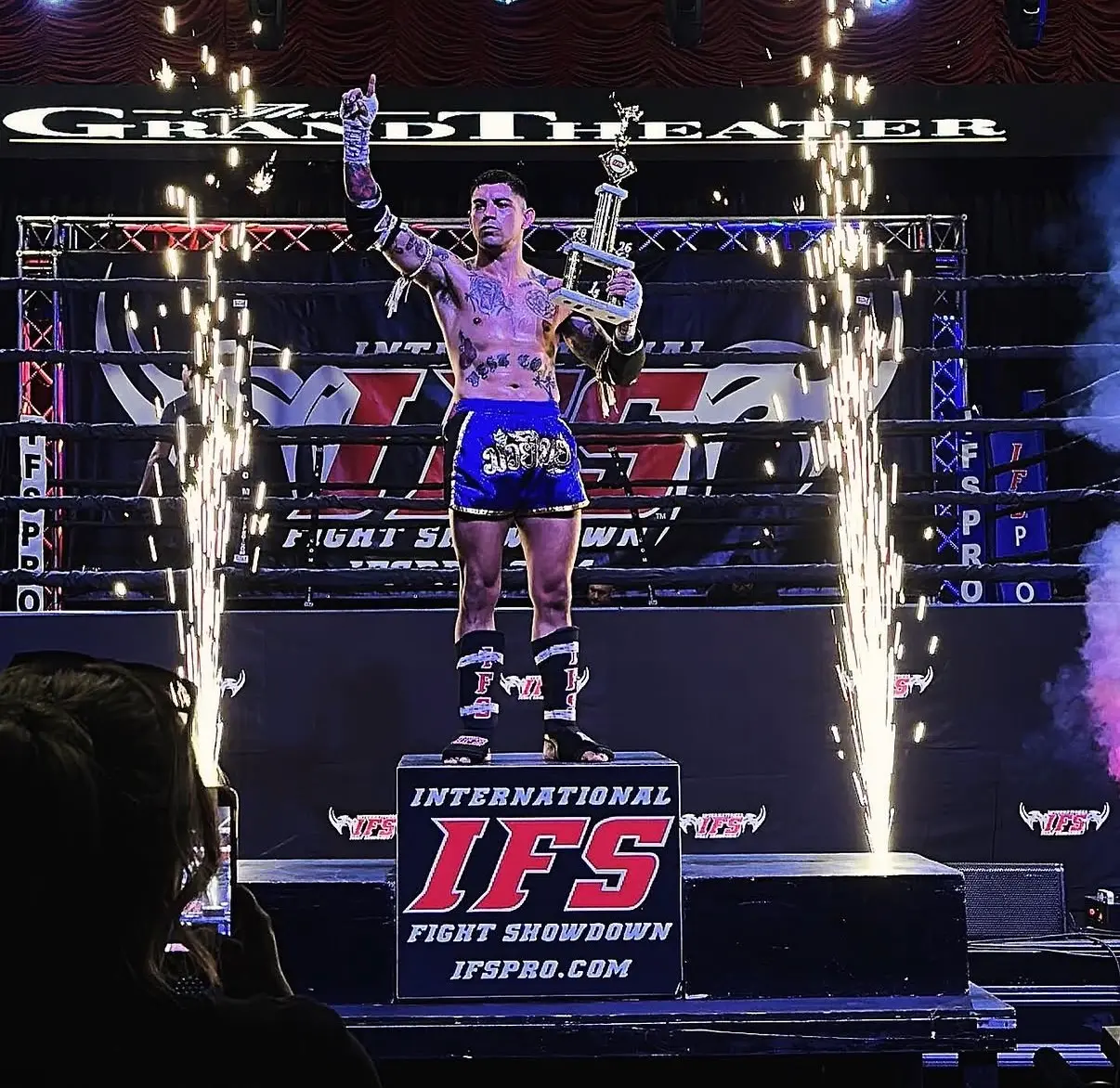 Christian Wadwa on the Muay Thai podium