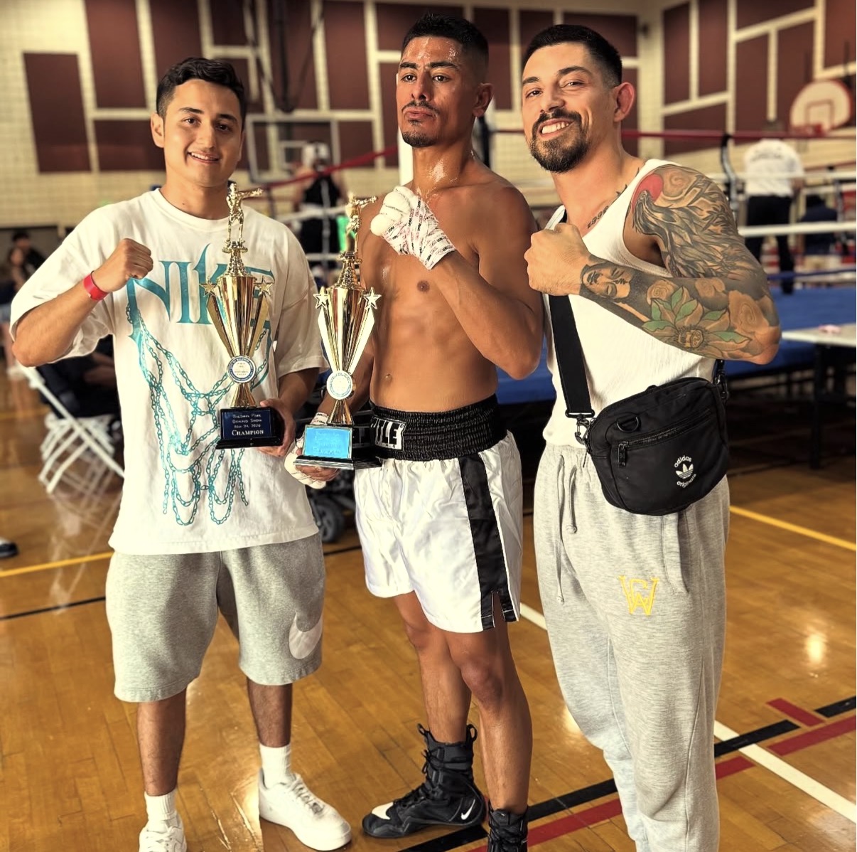 Christian with his USA Boxing coach
